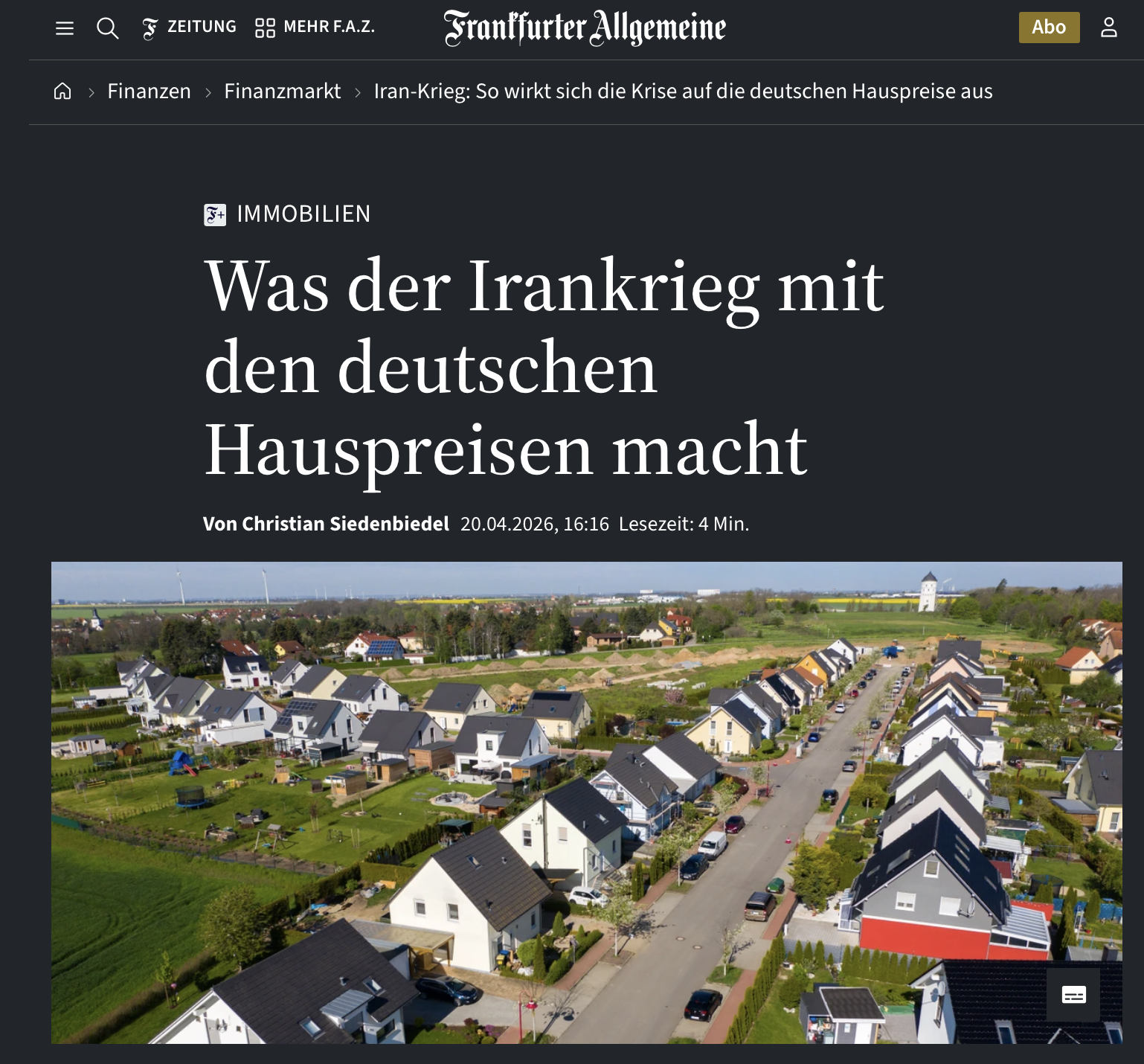 Immobilien: Was der Irankrieg mit den deutschen Hauspreisen macht